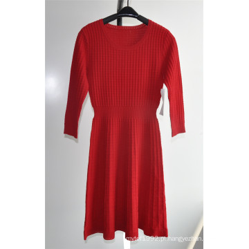 63% Ray37% Nylon Ladies Knit Sweater Dress